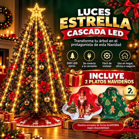 Luz estrella cascada